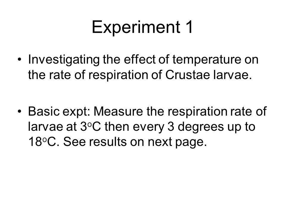 Effects of Temperature on Cell Respiration. (B4-1)